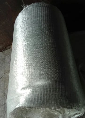 Alexander White Plain Unidirectional Fiberglass Fabric, Roll Length : 30-100 M