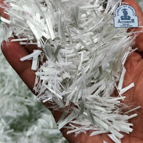 Alaxender Dyed White Polypropylene Fiber, Grade : Recycled