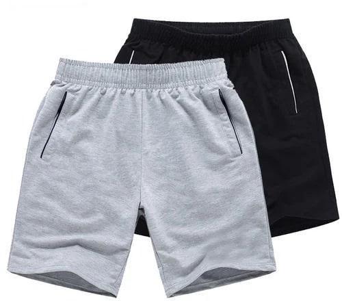 Cotton Plain Mens Sports Shorts, Technics : Machine Made