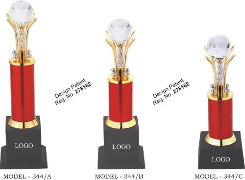 Polished Aluminium Diamond Trophy, For Award Use, Events Use, Feature : Attractive Designs, Finely Finished