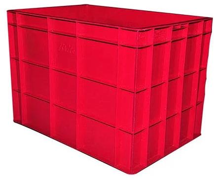 Rectangular Heavy Duty Plastic Crate, For Storage, Style : Solid Box