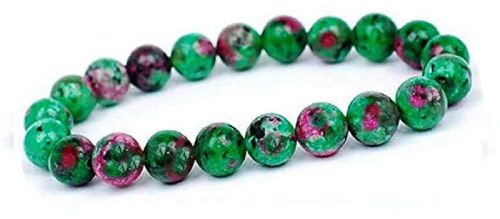 Natural Ruby Zoisite Stone 6 Mm Beads Lab Stretchable Elastic Bracelet