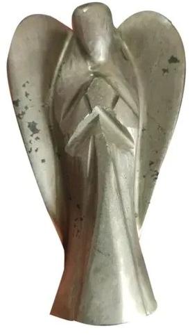 Pyrite Guardian Reiki Crystal Stone Handcrafted Angel Statue