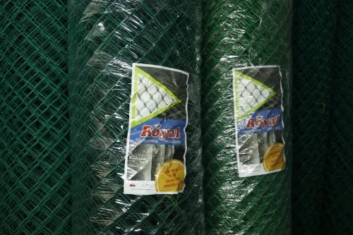 PVC Coated Chain Link Mesh Fence, Color : Green