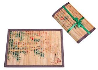 Multicolor Bamboo Dining Table Mat and Runner Set