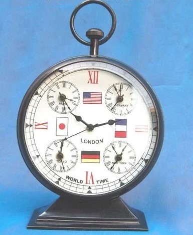 World Time Clock, For Decoration, Display Type : Analog