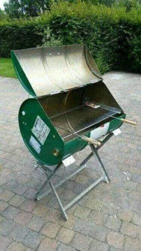 Polished Metal Barbecue Grill