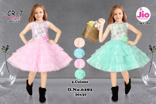 Des. No. 6282 Girls Frock, Size : 20x30 Inch