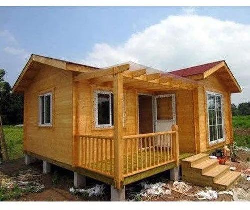 Prefabricated Hut Shape Wooden House, Size : Standard