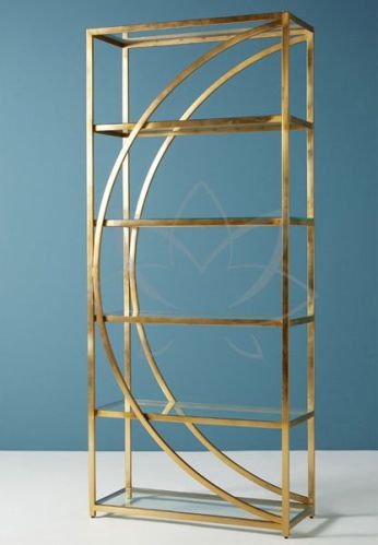 Coated Brass Half Moon Bookshelf, For Home Use, Office Use, Feature : Dust Proof, Fine Finished, Rust Proof