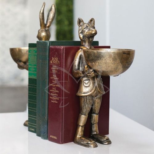 Polished Plain Brass Charlie Bookend, Color : Golden
