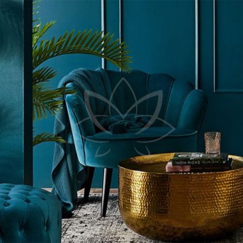 Polished Hammered Brass Coffee Table, For Restaurant, Hotel, Home, Shape : Round