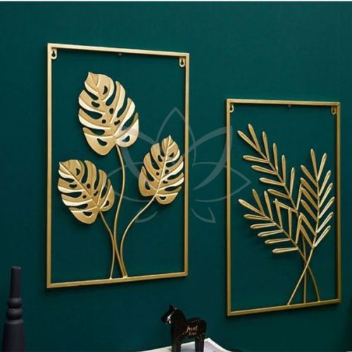 Polished Metal Leaf Wall Frame, For Decoration, Feature : Good Quality, Rust Resistance