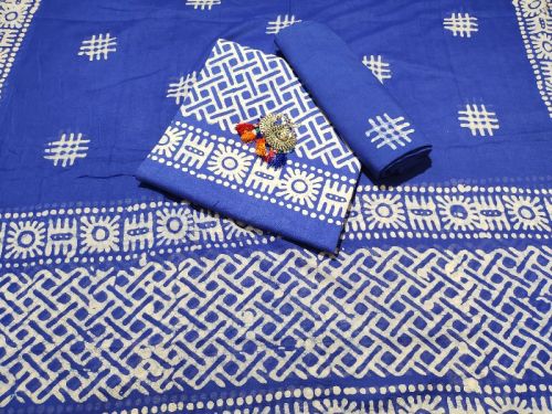 Cotton Printed Unstitched Suit, Size : Free SIze