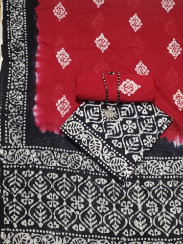 Cotton Printed Woman Salwar Suit Material, Size : Free SIze