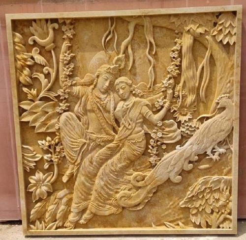 Smooth Carved Stone Mural Customized