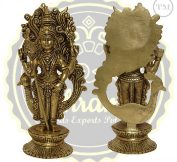 Brass Lord Murugan Kartikeya Statue, For Home, Temple, Feature : Good Quality