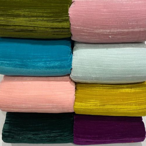 Multicolor Crushed Velvet Fabric, For Garments, Size : Multisizes