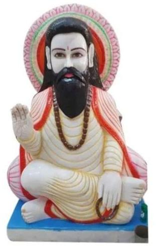 Color Coated Marble Guru Nanak Statue, For Worship