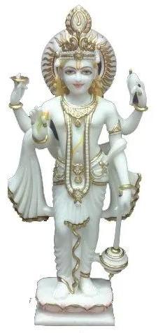 Marble Vishnu Ji Statue, For Worship, Pattern : Painted
