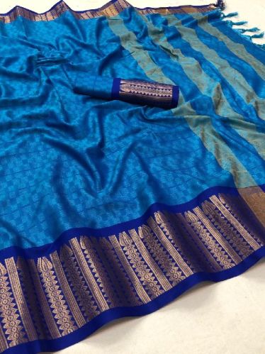 Zigzag Chex Banarasi Paithani Sarees, Saree Length : 7 Meter