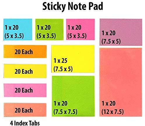 Blue Kraft Paper Sticky Note Pad, For College, Home, School, Pattern : Plain