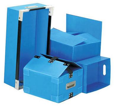 Rectangle PP Foldable Box With Handle, For Packaging, Color : Blue