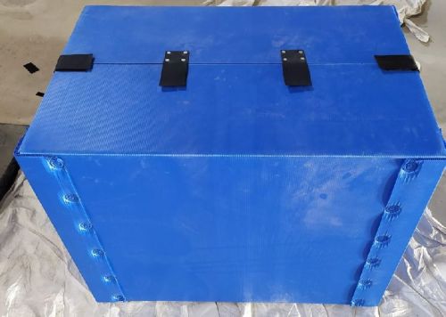 Rectangle PP Foldable Box With Patti Lock, For Packaging, Color : Blue