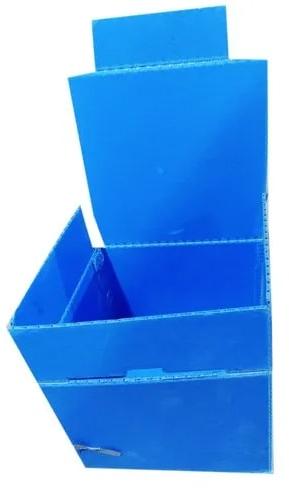 Polypropylene PP Square Foldable Box, For Packaging, Pattern : Plain