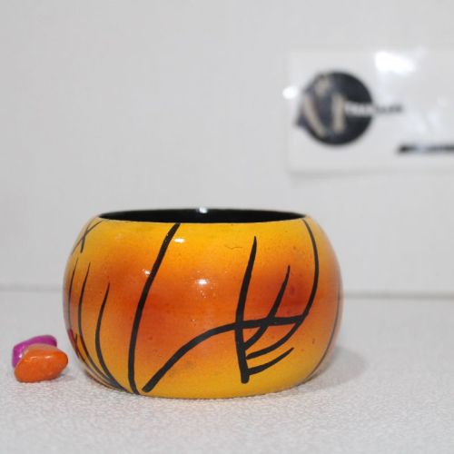 Polished Fancy Yellow Wooden Bangle, Feature : Unique Color, Smooth Texture, Shiny Look, Scratch Resistant