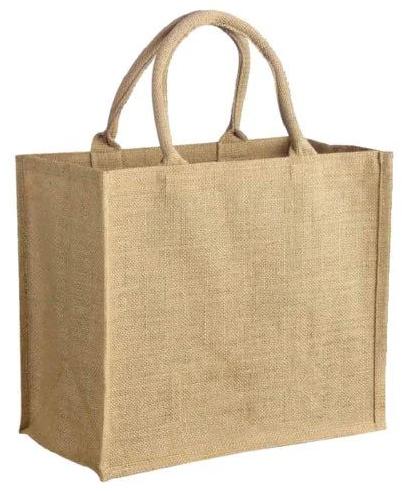 Rectangular Plain Jute Bag, For Good Quality, Attractive Pattern, Closure Type : Open