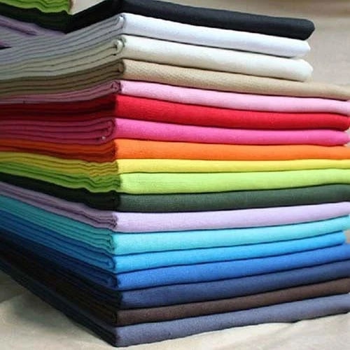 Polyester Dyed Fabric, For Textile Industry, Pattern : Plain