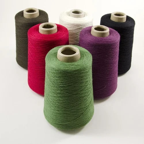 Cotton Woven Yarn, For Textile Industry, Technique : Twisted