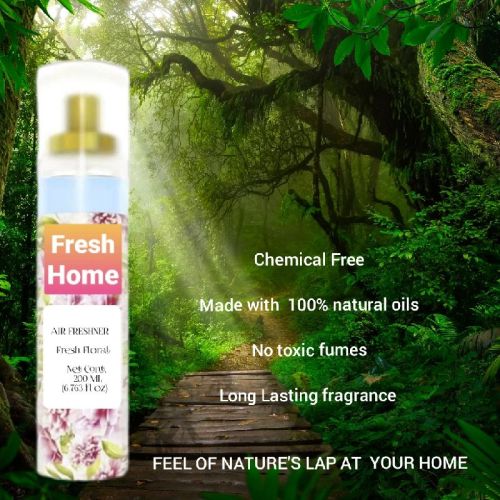 Fresh Home Air Freshener Spray, For Personal, Form : Liquid