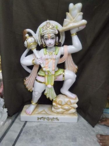 Printed Polished Hanuman Marble Statue, Packaging Type : Carton Box