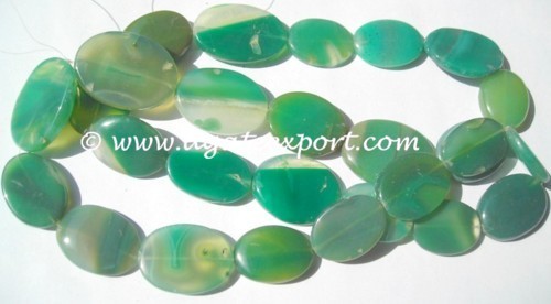 Green Onyx Oval Beads