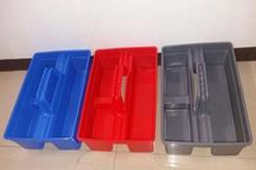 Plastic Caddy Tool Bucket, Color : Blue, Red, Grey