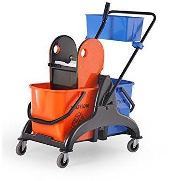 Plastic Double Bucket Wringer Trolley, For Hotels, Loading Capacity : 0-50 Kg