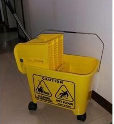 Wringer Mop Trolley, Color : Red, Yellow