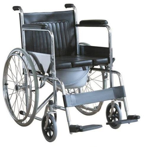 Manual Commode Wheelchair, Weight Capacity : Upto 250 Lbs.