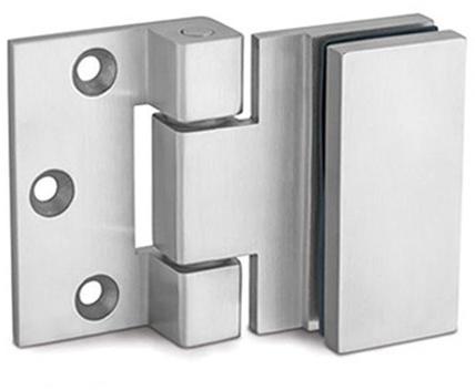 Wall To Glass Connecting Hinges, Color : Silver