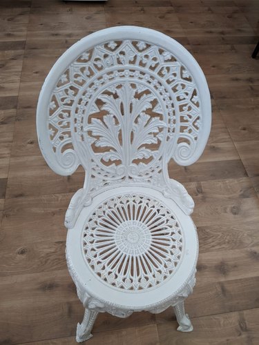 White Aluminium Aluminum Chair