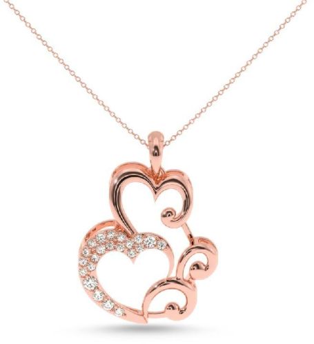 Diamond Gold Pendant For Girl's, Occasion : Festive Wear, Party Wear, Wedding Wear