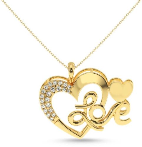 Polished Gold Diamond Pendant For Women's, Feature : Durable, Fine Finishing, Good Quality, Light Weight