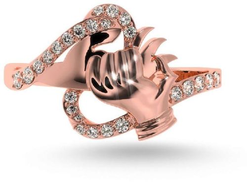 Diamond Studded Ring For Girl's, Occasion : Daily Wear, Gift, Party Wear, Weeding Wear