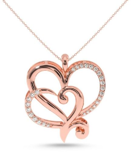 Gold Diamond Pendant For Girl's, Packaging Type : Fabric Bag, Velvet Box, Wooden Box