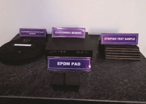 Deevin Coated Rubber Elastomeric Bearing, For Bridge Use, Bore Size : 0-8mm