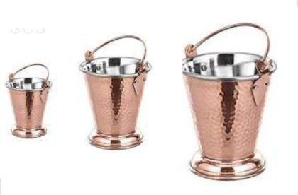 Copper Bucket, Pattern : Hammered