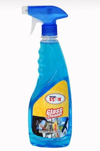 Mega Star Glass Cleaner, Feature : Provides Shiny Surfaces, Removes Dirt Dust