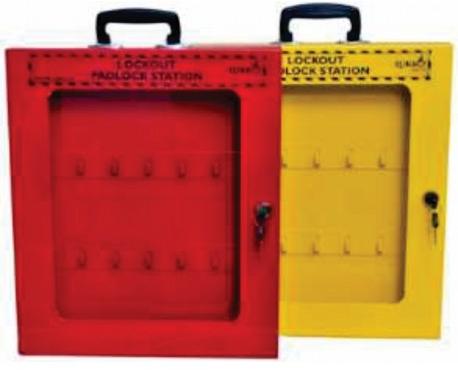 PADLOCK AND KEY LOCKOUT STATION, Size : 18''X 15.5''X 2''